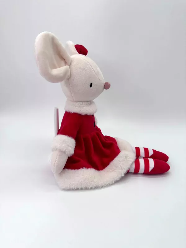 Long Legged Red Dress Mouse Christmas Plush Toy